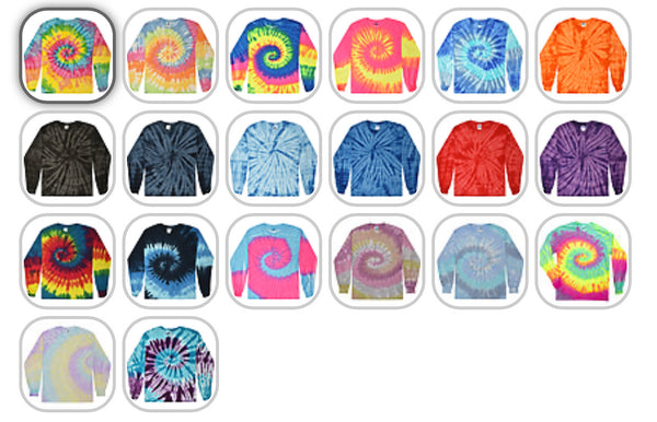 Custom Long Sleeve Tie Dye Crop T-shirt